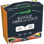 NATURPLANT COCPAST Fibra de Coco Pastilla, Marrón, 5 Kg