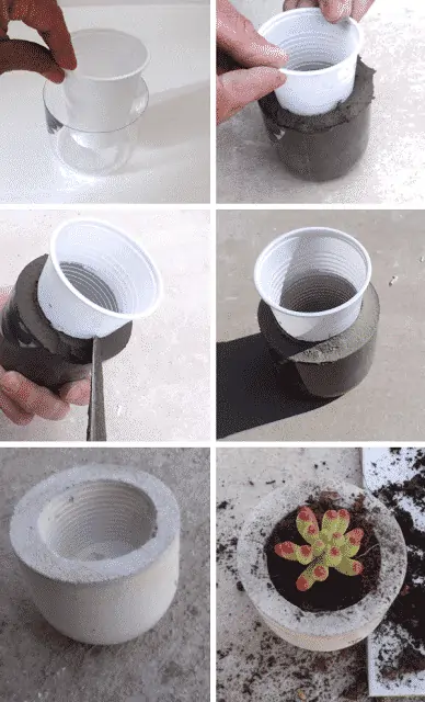 hacer macetas de cemento